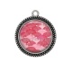 Pendentif Cabochon Argent - fond style chinois