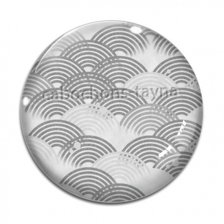 Cabochon Verre -  fond style chinois