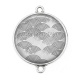 Connecteur Cabochon Argent -  fond style chinois