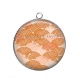 Pendentif Cabochon Argent -  fond style chinois