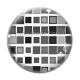 Cabochon Verre - carreaux ton gris