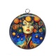 Pendentif Cabochon Argent -  femme arbre de vie