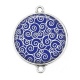 Connecteur Cabochon Argent - spirale