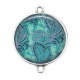 Connecteur Cabochon Argent -  tissus