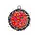 Pendentif Cabochon Argent - carreaux