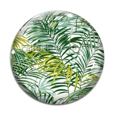 Cabochon Verre - feuille 