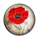 Cabochon Résine - coquelicot