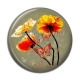 Cabochon Résine - coquelicot