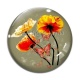 Cabochon Verre - coquelicot