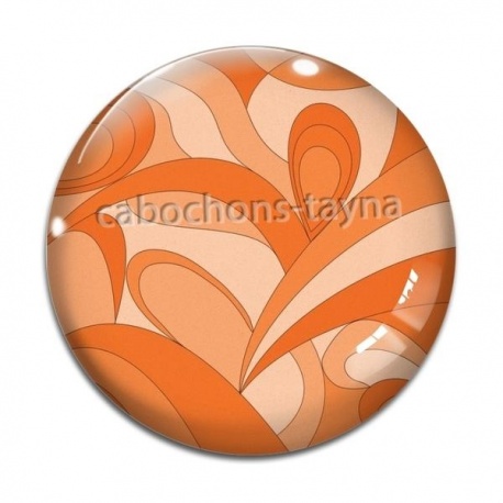 Cabochon Verre - fond rétro