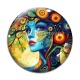 Cabochon Verre -  femme arbre de vie