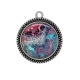Pendentif Cabochon Argent - fond 