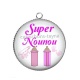 Pendentif Cabochon Argent - super nounou
