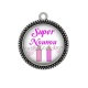 Pendentif Cabochon Argent - super nounou