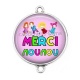 Connecteur Cabochon Argent - merci nounou