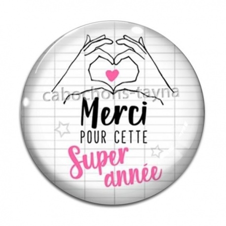 Cabochon Verre - merci pour cette super année
