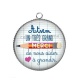 Pendentif Cabochon Argent - atsem un très grand merci de nous aider à grandir