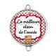 Connecteur Cabochon Argent -  la meilleure atsem de l'année