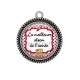 Pendentif Cabochon Argent -  la meilleure atsem de l'année