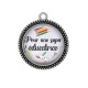 Pendentif Cabochon Argent - pour une super éducatrice