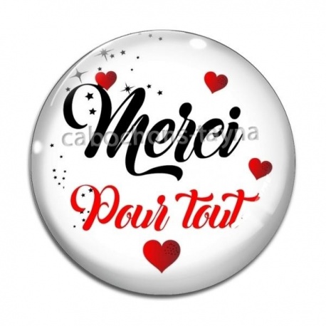 Cabochon Verre - merci pour tout