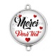 Connecteur Cabochon Argent - merci pour tout