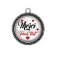 Pendentif Cabochon Argent - merci pour tout