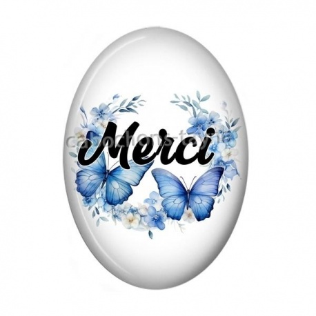 Cabochon Résine Ovale - merci
