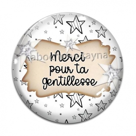 Cabochon Verre - merci pour ta gentillesse