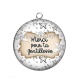 Pendentif Cabochon Argent - merci pour ta gentillesse