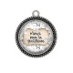 Pendentif Cabochon Argent - merci pour ta gentillesse