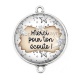 Connecteur Cabochon Argent - merci pour ton écoute