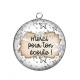 Pendentif Cabochon Argent - merci pour ton écoute