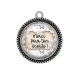 Pendentif Cabochon Argent - merci pour ton écoute