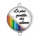 Connecteur Cabochon Argent - la plus gentille des atsem