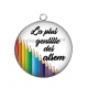 Pendentif Cabochon Argent - la plus gentille des atsem