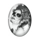 Cabochon Verre Ovale - femme gothique