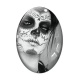 Cabochon Verre Ovale - femme gothique