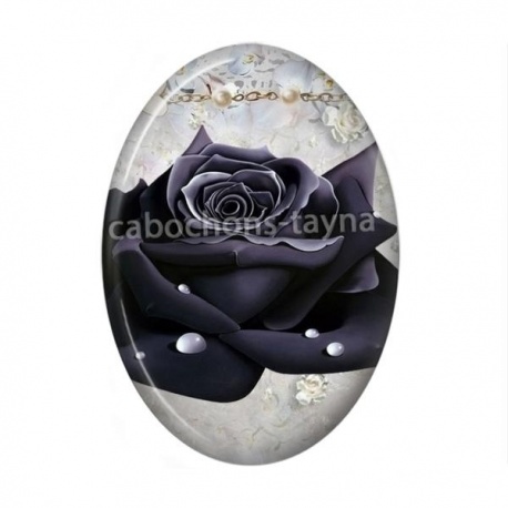 Cabochon Résine Ovale - rose ovale