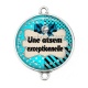 Connecteur Cabochon Argent - une atsem exceptionnelle