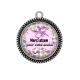 Pendentif Cabochon Argent - Merci atsem pour cette année