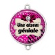 Connecteur Cabochon Argent - une atsem géniale
