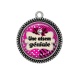 Pendentif Cabochon Argent - une atsem géniale