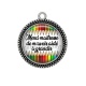 Pendentif Cabochon Argent - merci maitresse de m'avoir aidé à grandir 