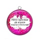 Pendentif Cabochon Argent - merci maîtresse de m'avoir toujours encouragé