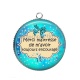 Pendentif Cabochon Argent - merci maîtresse de m'avoir toujours encouragé