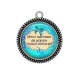 Pendentif Cabochon Argent - merci maîtresse de m'avoir toujours encouragé
