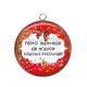 Pendentif Cabochon Argent - merci maîtresse de m'avoir toujours encouragé