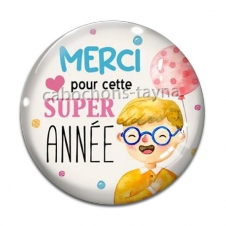 Cabochon Verre - merci pour cette super année