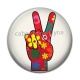 Cabochon Résine - hippie année 70